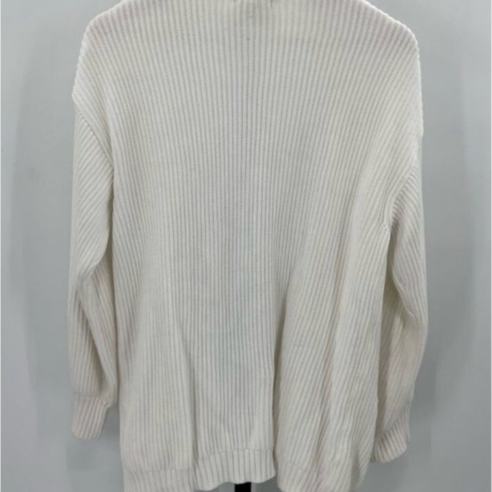 Quince size small white Organic Cotton Oversized Cardigan - Picture 2 of 3